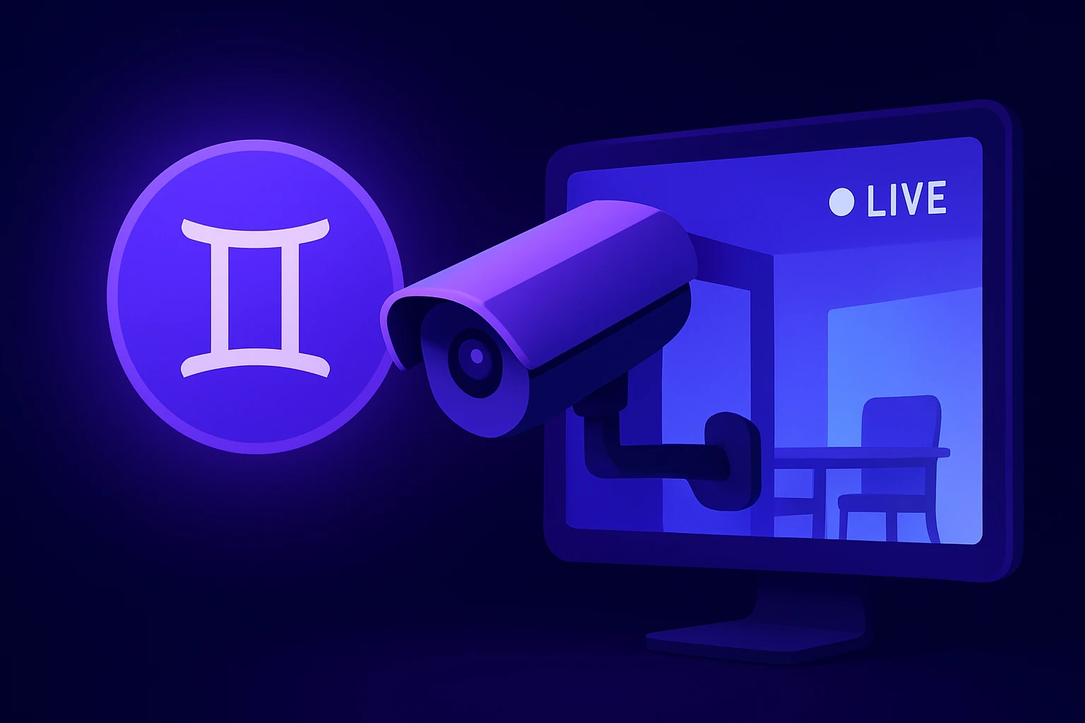 Gemini describes live camera feeds